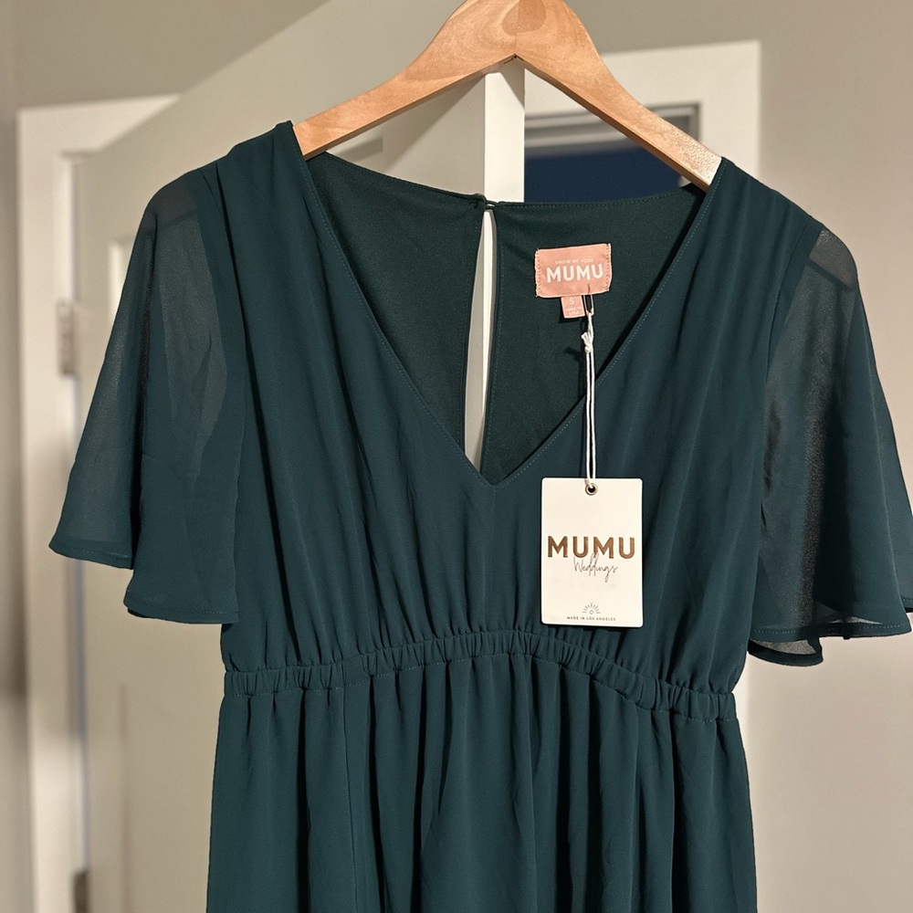 Show Me Your Mumu Godshaw Goddess Maxi Dress – Evergreen – Small (NWT)